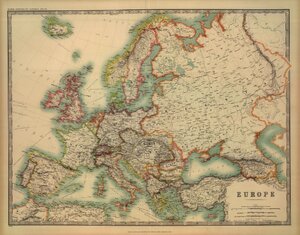 Map of Europe Old Style