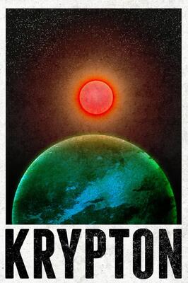 Krypton Retro Travel Poster