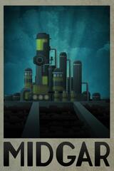 Midgar Retro Travel Poster