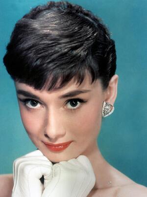 Portrait of the American Actress Audrey Hepburn, Photo for Promotion of Film Sabrina, 1954