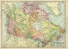 Historical Map of Canada Vintage