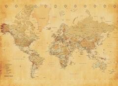 World Map Vintage Pattern