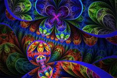 Colourful Flower pattern illuminati Abstract Psy