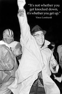 Vince Lombardi Get Back Up Quote Sports Archival